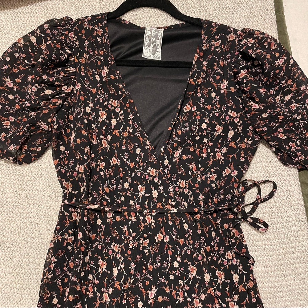 Lulus Floral Wrap Dress